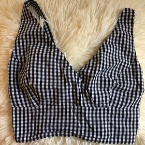 BRANDY MELVILLE Black & White Checkered Tank top